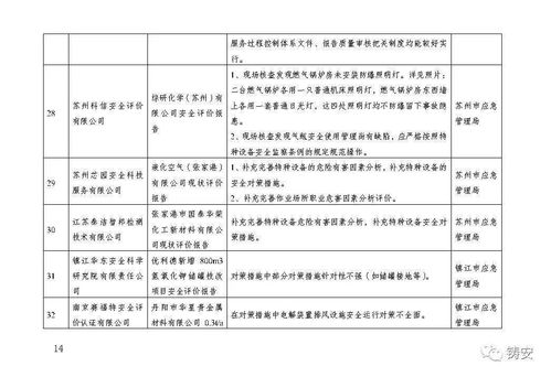 江苏省应急管理厅通报安全评价机构技术服务 回头看 活动情况