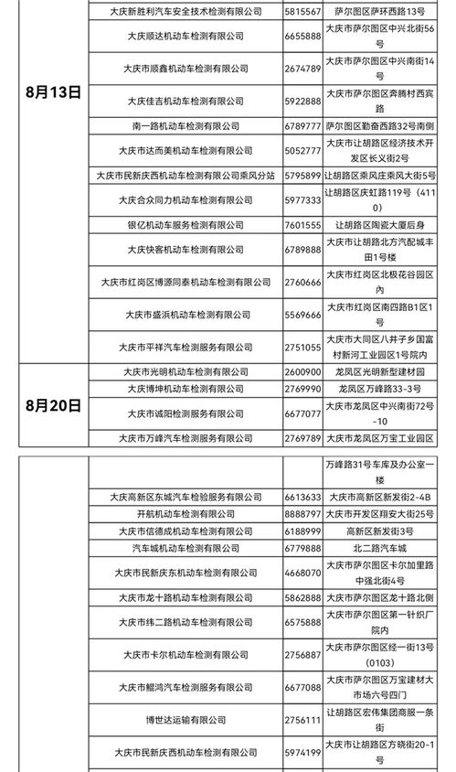 机动车检测机构周六不休息 附各检测机构地址 电话